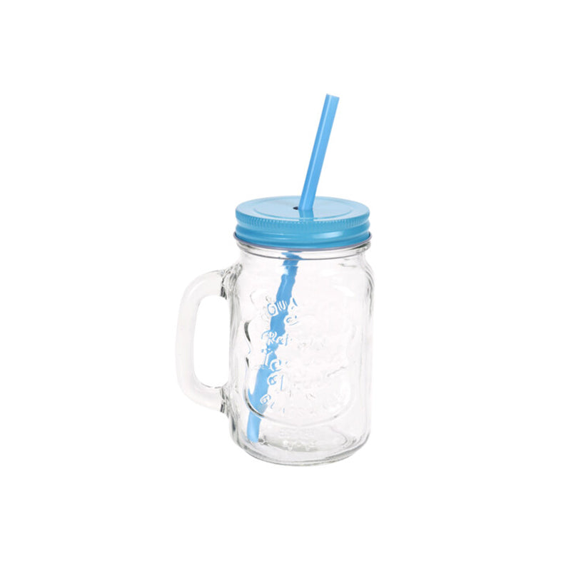 Drinking Glass Set With Straws