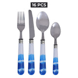 Cutlery Set (Pack of 16) Indigo Blue