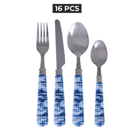 Cutlery Set (Pack of 16) Indigo Blue