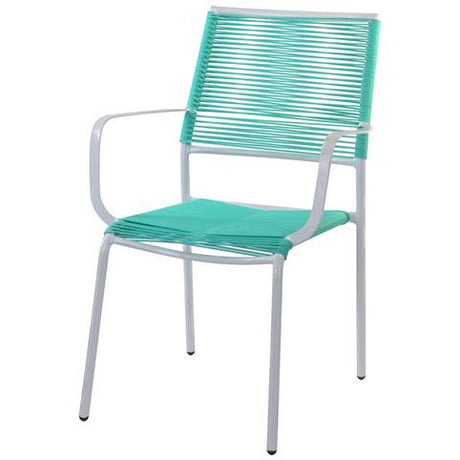 Chair Stackable Metal Green