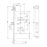 Euro Art Dead Lock 55MM Backset SSS