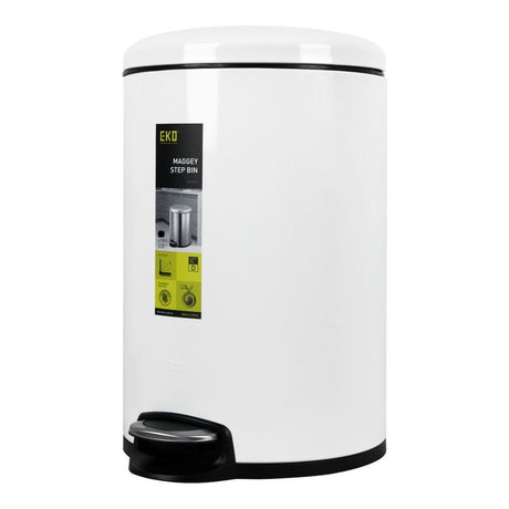 Maggey Step Bin 12 Liter White