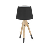 Wooden Base and Shade Lamp