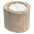 Candle in Teak Bowl 11CM