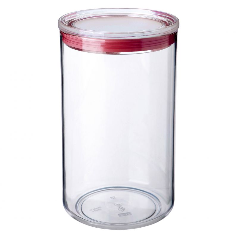 Kitchen Jar 2L Transparent Red