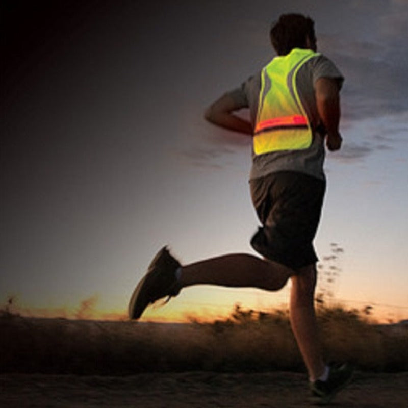 LED Running Vest Large Neon Yellow