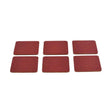 Tea Coaster Set Red (6pcs Set)