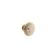 Porcelain Drawer Knob Gold Plated