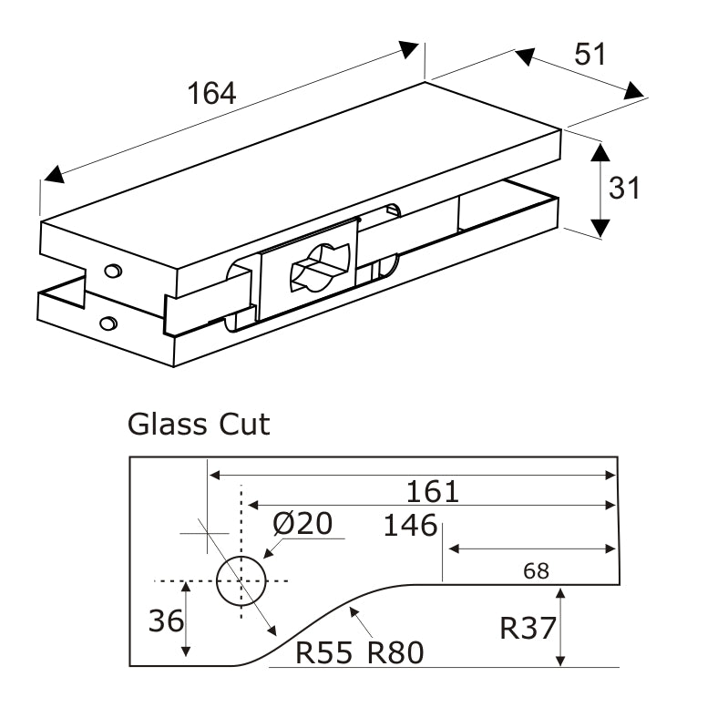 Euro Art Bottom Patch for Glass Door