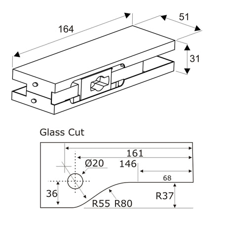 Euro Art Bottom Patch for Glass Door