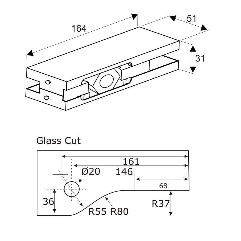 Euro Art Top Patch for Glass Door