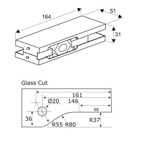 Euro Art Top Patch for Glass Door