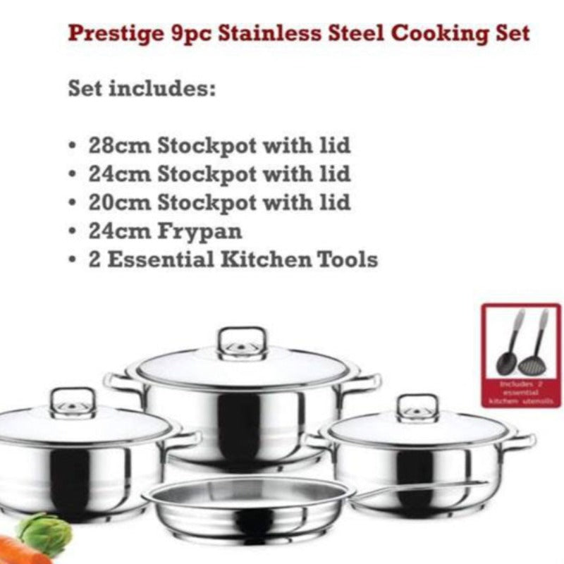 Stainless Steel Stockpots 9 Piece Set