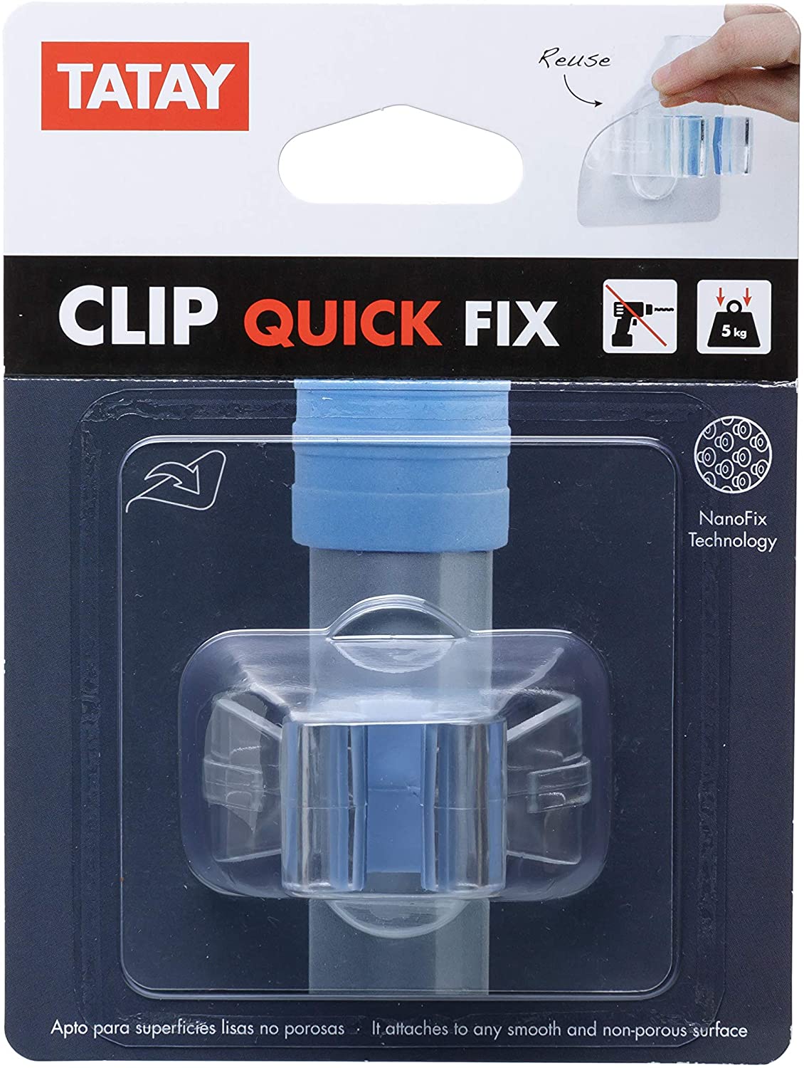 Quick Fix Clip Broom Holder Wall