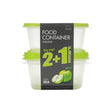 New Ez Lock Rectangular Container 610Ml 3P Set