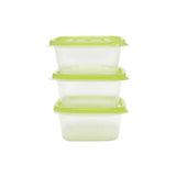 New Ez Lock Rectangular Container 350Ml 3Pc Set