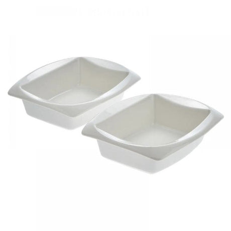 Rectangle Baker Set of 2 – White