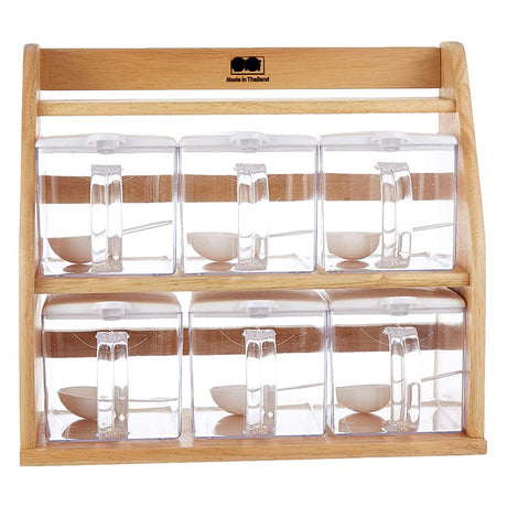 Stocker Set with Wooden Stand - 6 Pieces