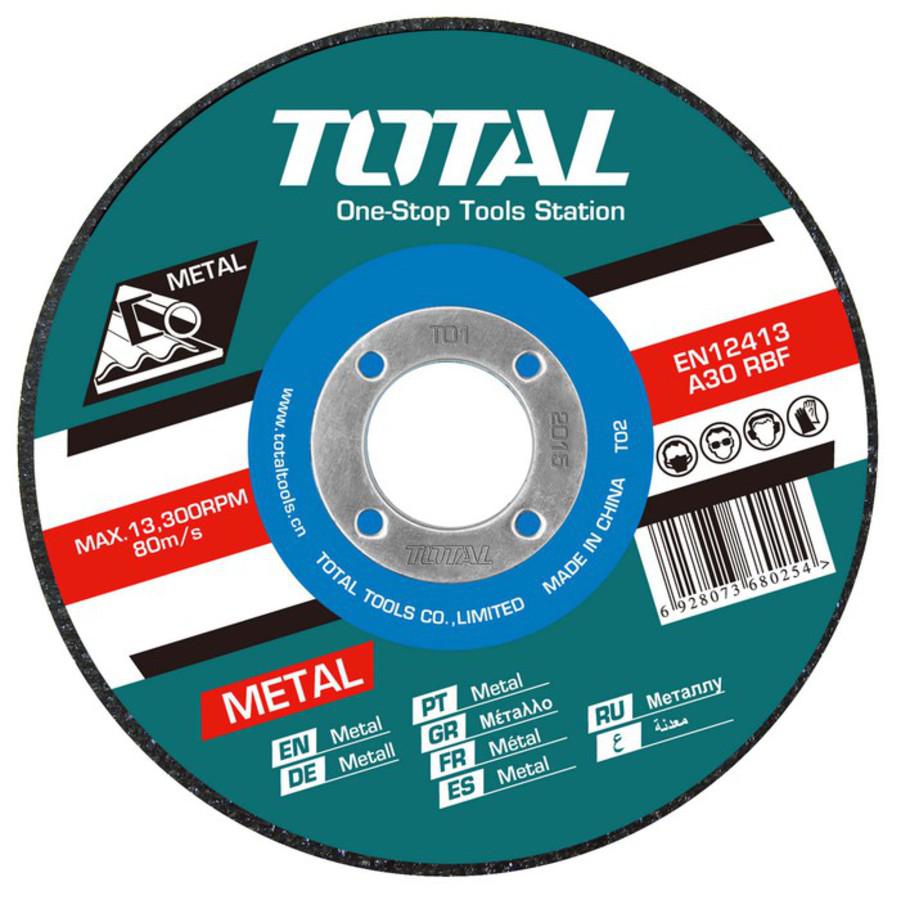 Abrasive metal cutting disc