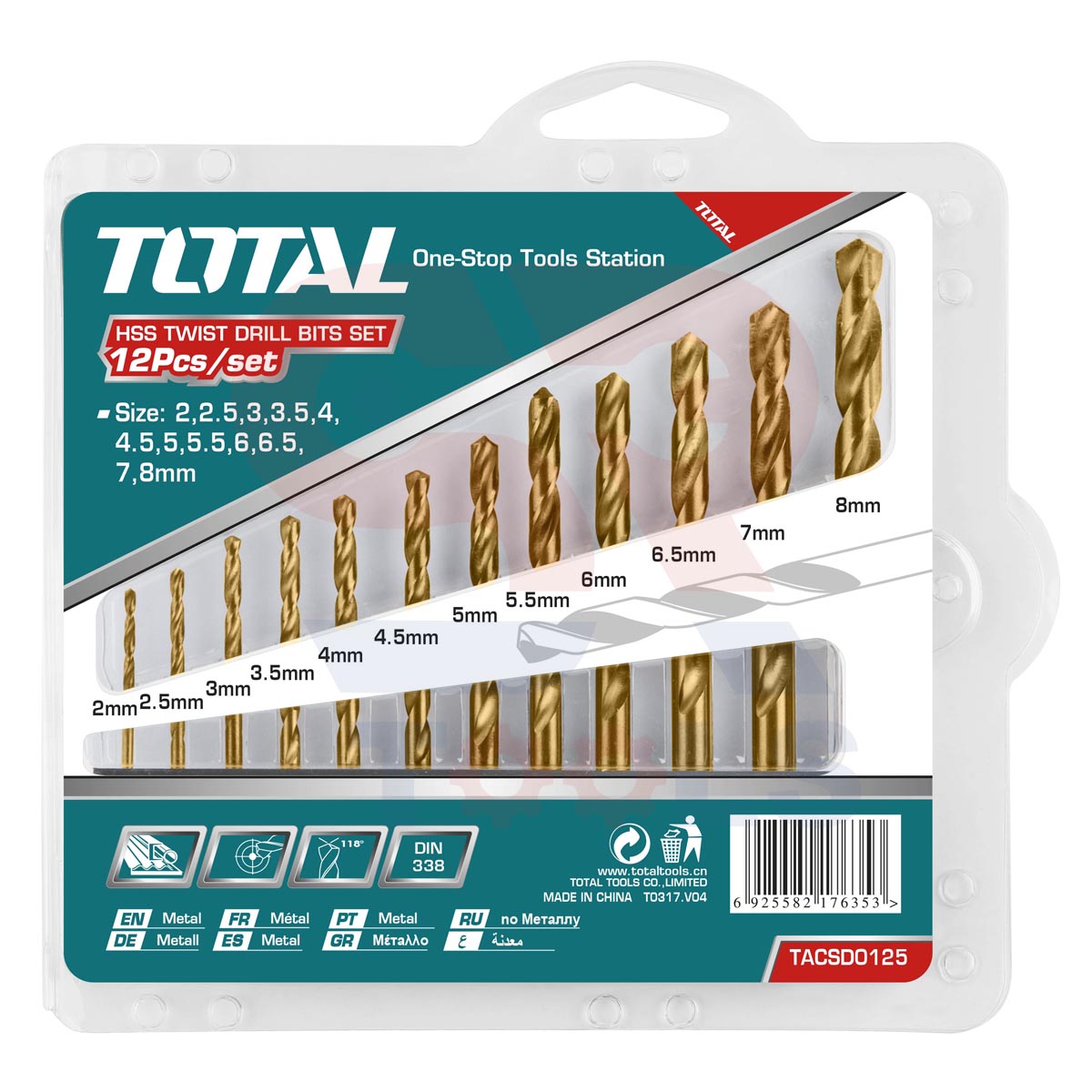 HSS twist drill bits set