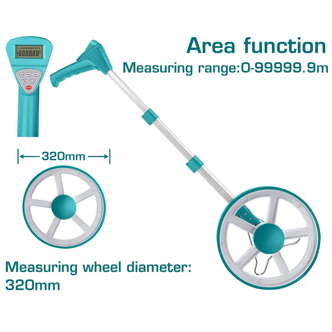 Digital display measuring wheel