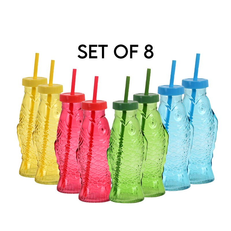 Set of 8 Drinking Glass Jars 250ML