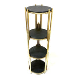 4 Tier Rack Black & Gold