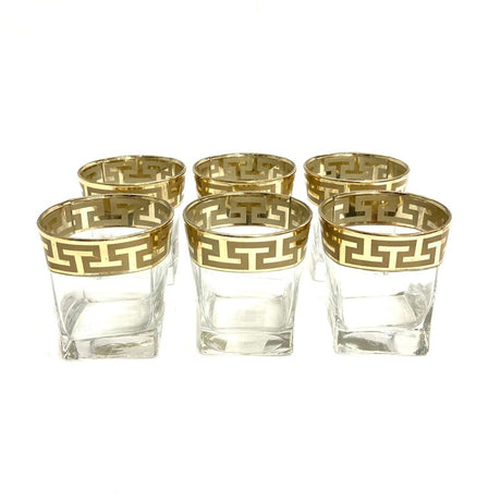 Gold Short Cocktail Glass Set (Pack of 6)