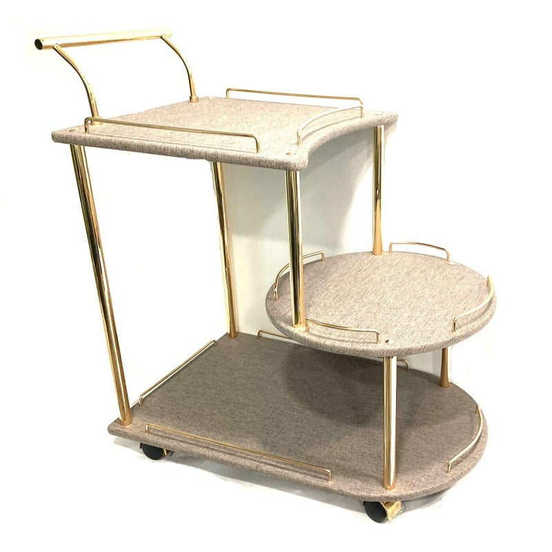 Euro Gold Kitchen Tea Trolley Jute