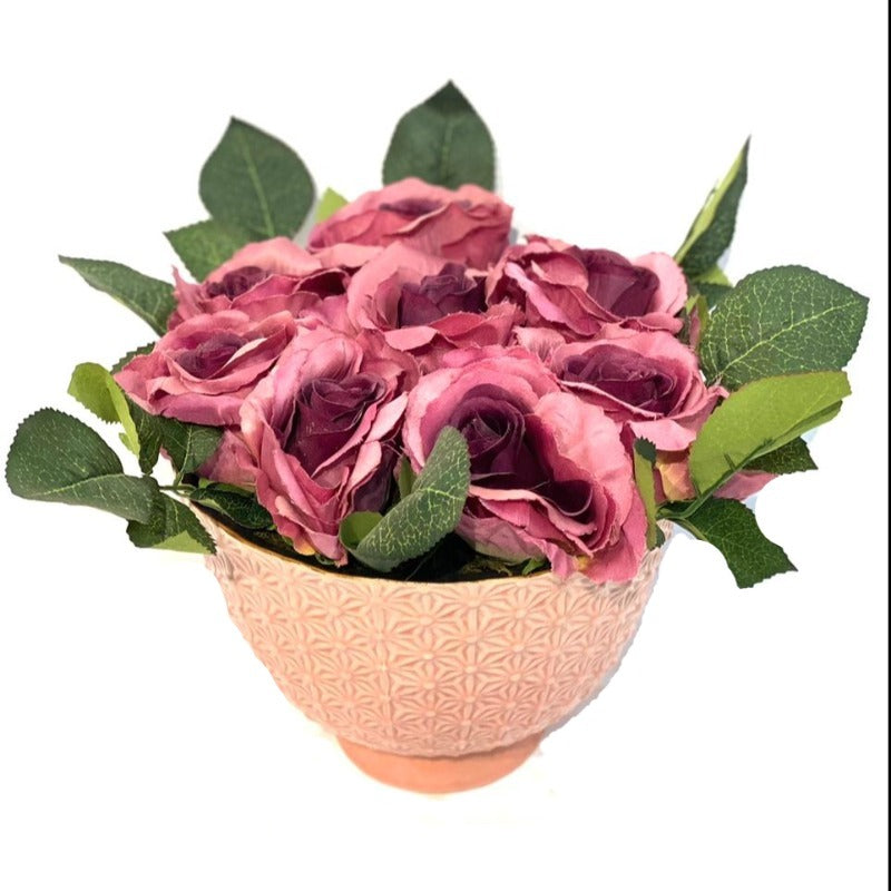 Faux Flower Arrangement in Pink Pot