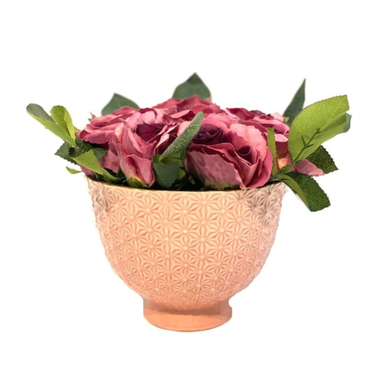 Faux Flower Arrangement in Pink Pot