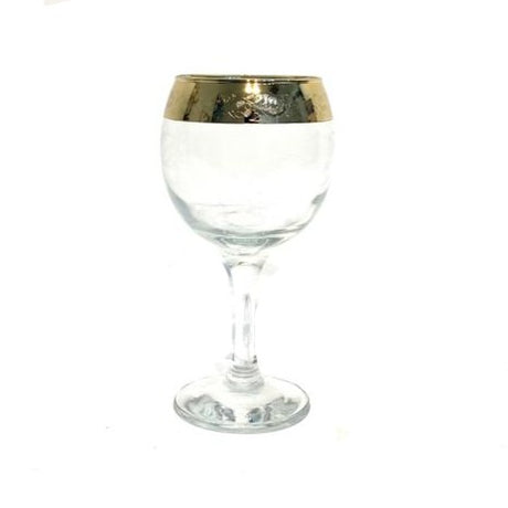 Gold Goblet Glass Set (Pack of 6)