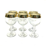 Gold Goblet Glass Set (Pack of 6)