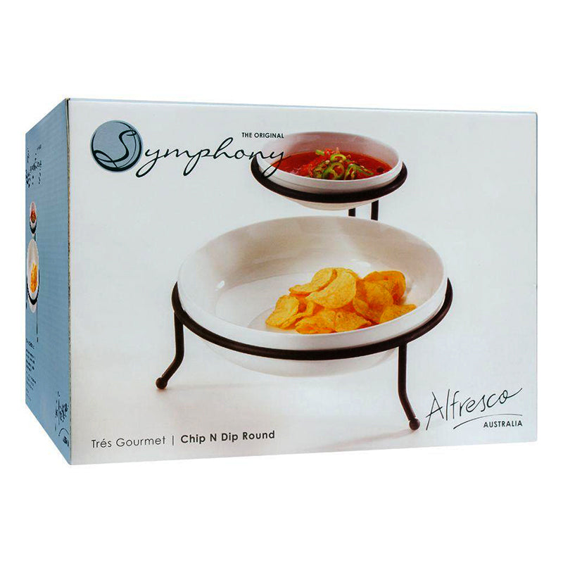 Wire Chip & dip Stand with Bowls