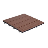 Decking Tile Set (Pack of 6) Wpc Brown