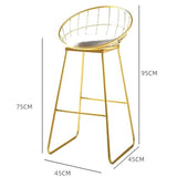 Bar Stool With Cushioned Seat