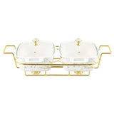 Casserole Twin Burner Rectangle With Lid