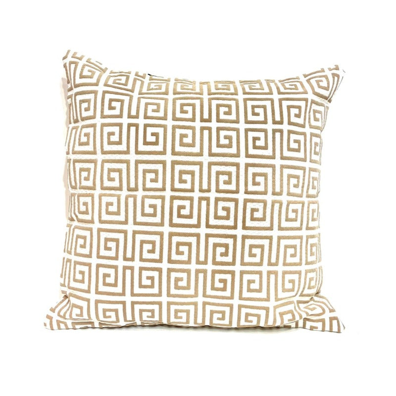 White & Gold Cushion Cover 18"