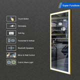 Smart Touch LED Mirror Vertical 24 x 60 With Bluetooth