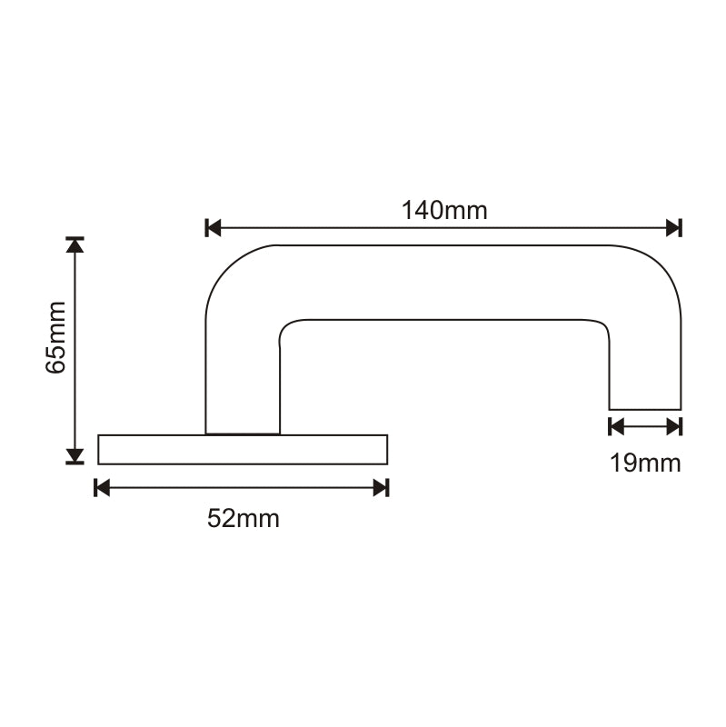 19mm Safety Lever Handle with Escutcheons