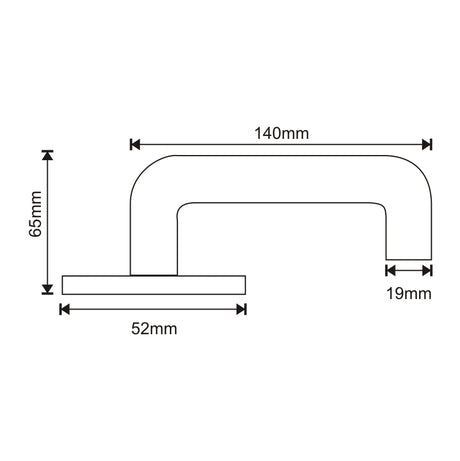 19mm Safety Lever Handle with Escutcheons