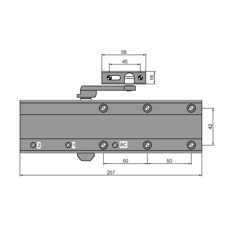 Overhead Door Closer EN2-4 With SS Cover