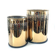 Waste Basket Gold (Set of 2)