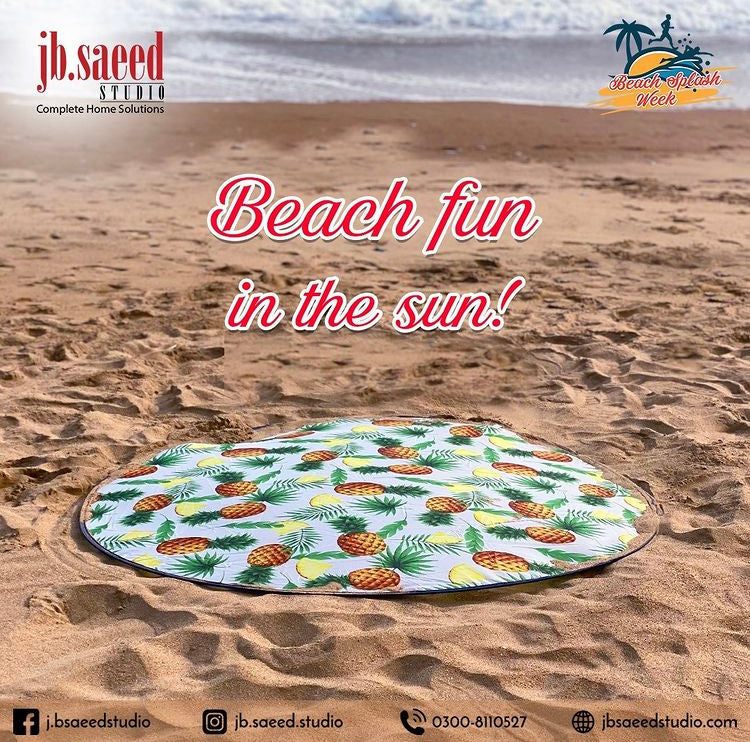 Round Foldable Beach Mat