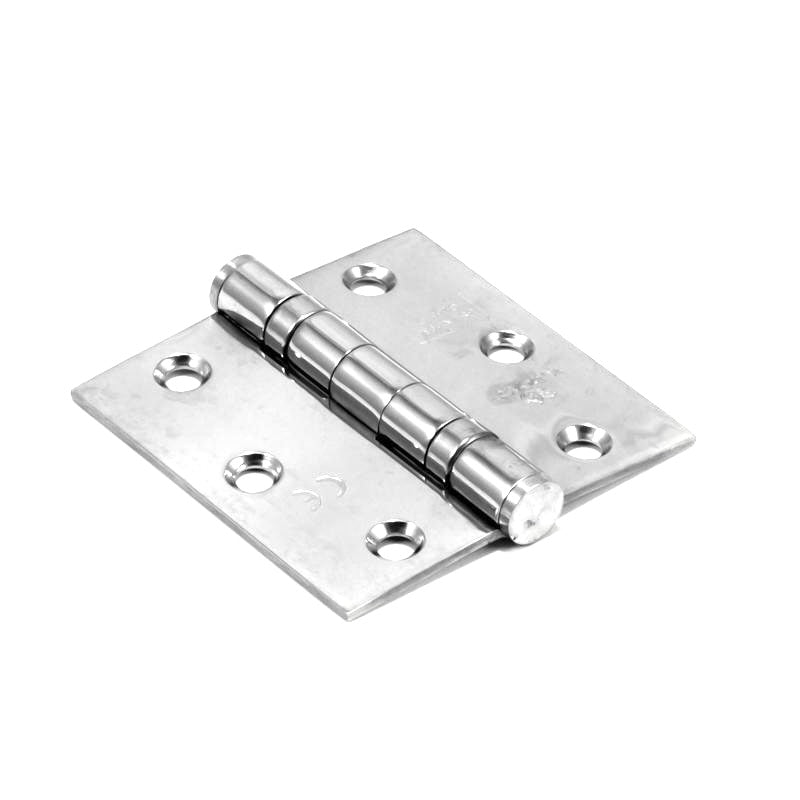 Double Ball Bearing SS Hinge - 3x3x2.5MM, Pairs, Chrome