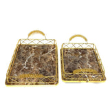 Serving Tray Gold (Set of 2)