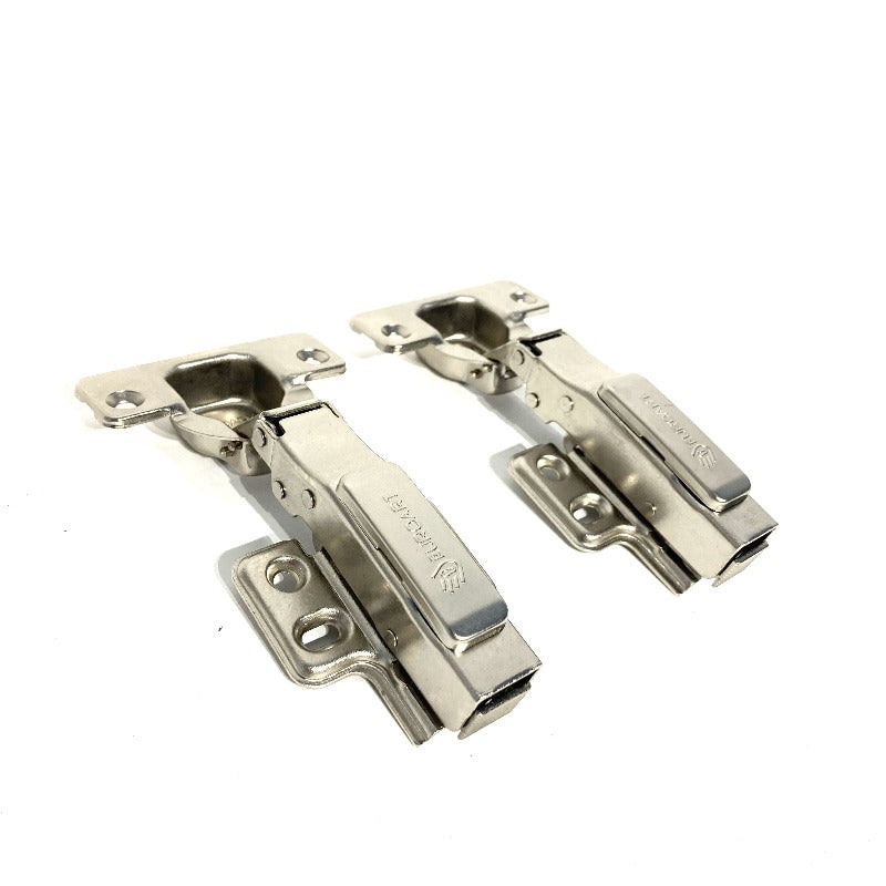 Full Overlay 110° Soft Close Hinge Pair with Mounting Plate