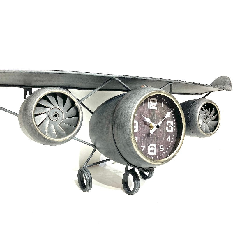 Air Plane Model Metal Clock