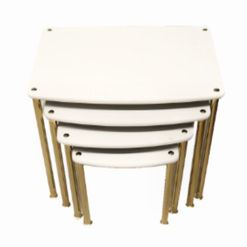 White & Gold Nest Table Set