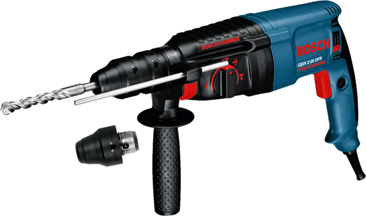 Bosch SDS Plus Rotary Hammer, 26mm, 800W, VSR, Electronic, 3-Modes, 2.7 J, 2.8kg, w/QC Chuck. (Actual Rs. 42,800)